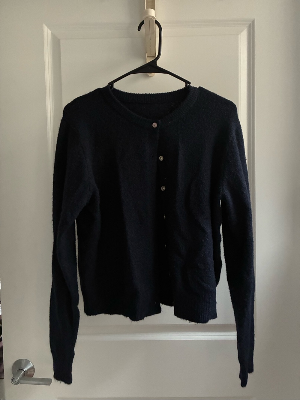 Classic Navy Button-Up Cardigan